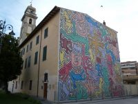 Pisa - Mural de Keith Haring pe peretele bisericii Sant'Antonio