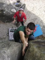 Fontainebleau - bouldering la Diplodocus