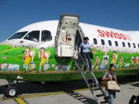 Avionul Avro RJ ("Jumbolino") cu care am mers in prima parte a drumului