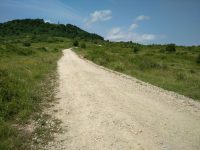 Statuia Inima lui Iisus din Bisericani, văzută de departe